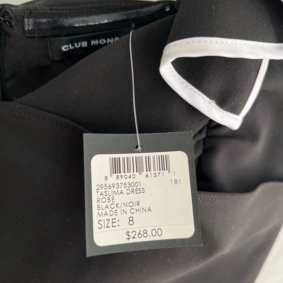 CLUB MONACO Black Taslima Dress Brand New - Picture 6 of 7